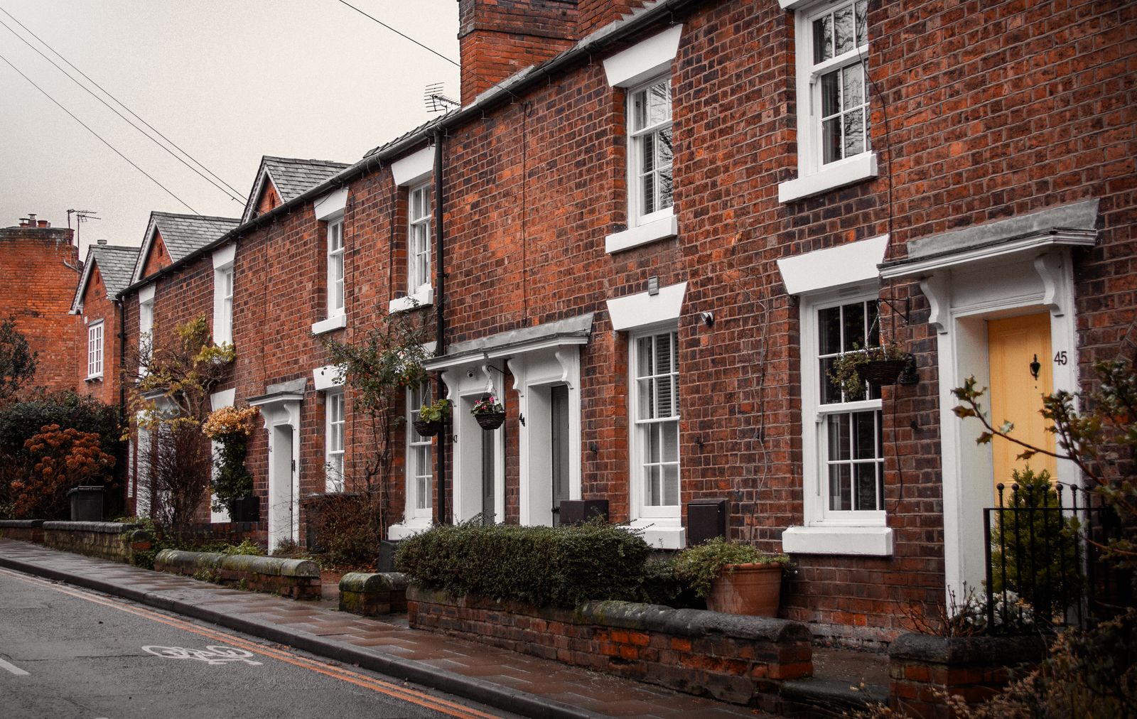 Victorian brick terraced houses